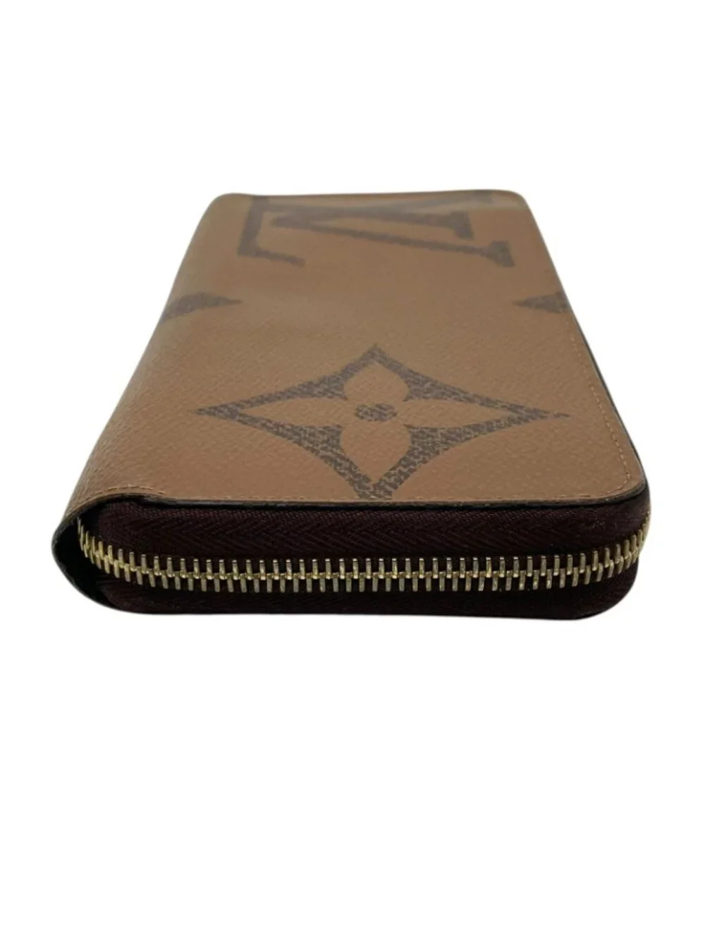 Louis Vuitton Zippy Wallet Monogram Giant Reverse Zip Around Brown